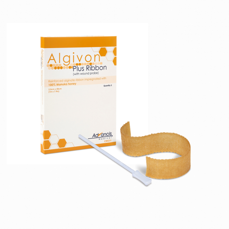 Advancis - Algivon plus ribbon Manuka Alginaatverband (doosje 5 stuks)